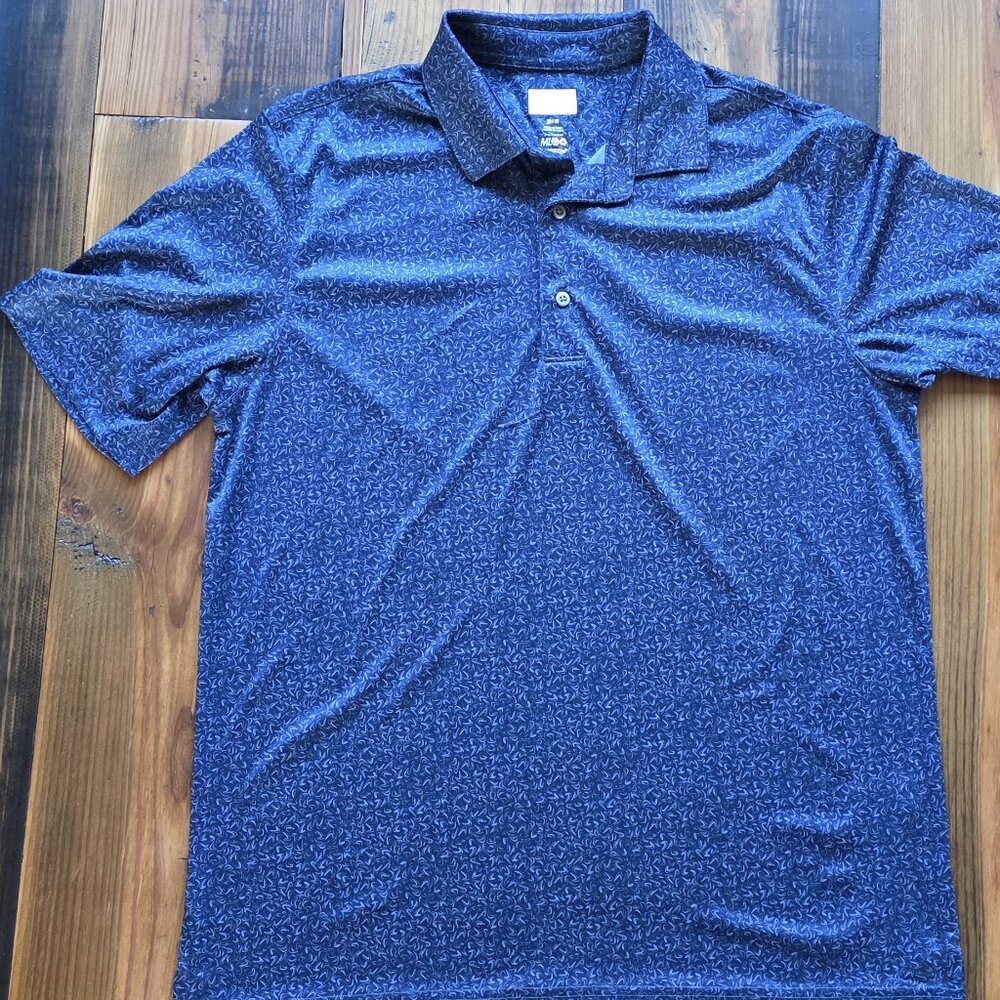 Men's Greg Norman ML75 Blue Short Sleeve Golf Polo Shirt Size Medium Like New